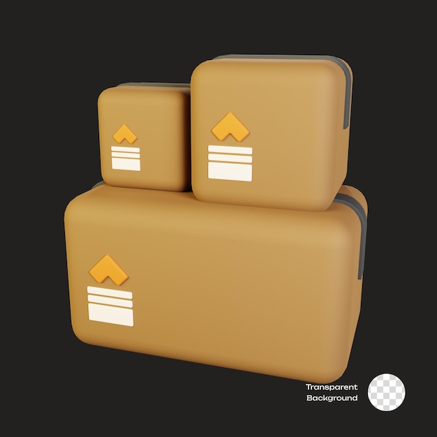 PSD boxs logistic 3d icon