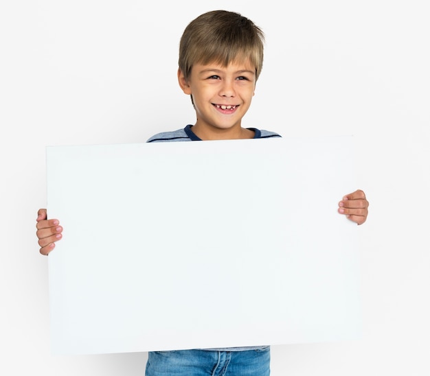 Boy Cheerful Studio Portrait Concept