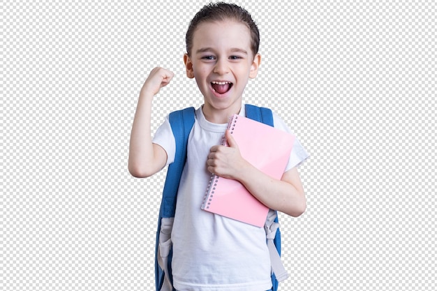 Boy going back to school