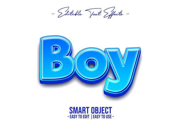 Boy text style effect