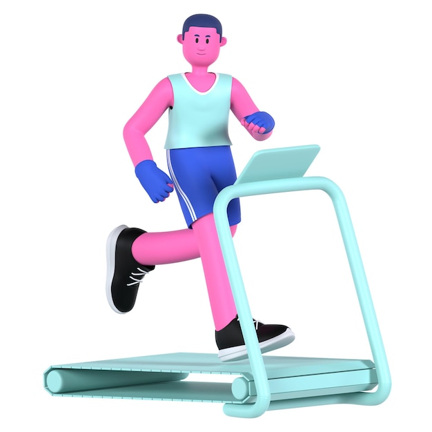Boy Treadmill Gym Fitness Oefening