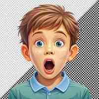 PSD boy with surprised expression vector