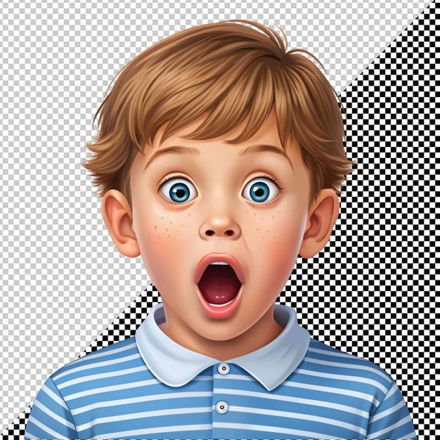 PSD boy with surprised expression vector