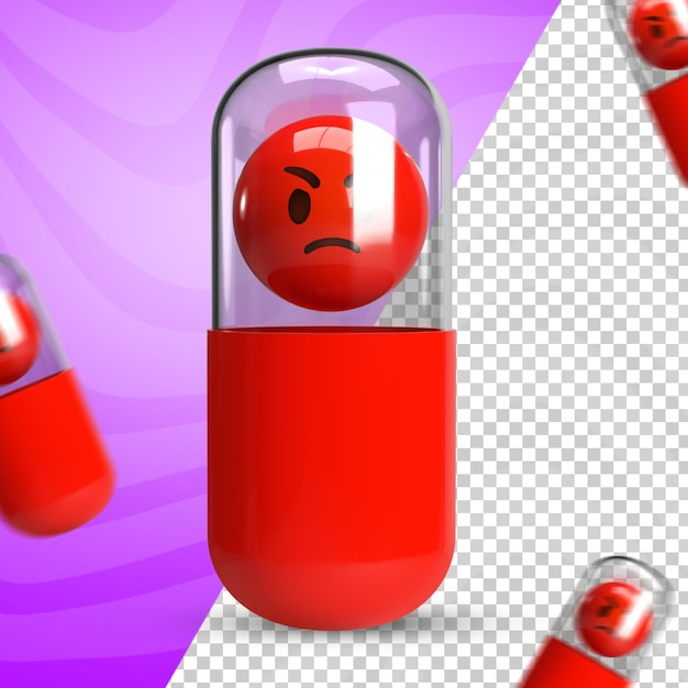 PSD boze emoji in capsule 3d