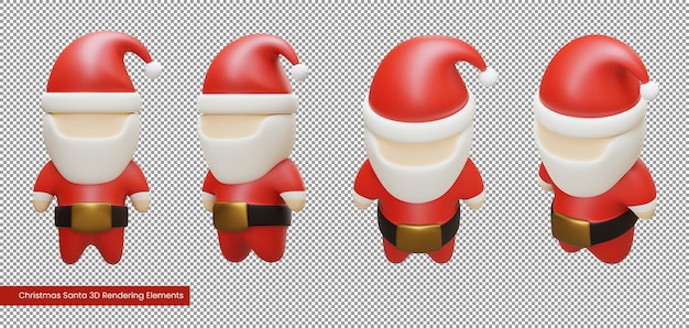 Boże Narodzenie Santa Elementy Renderowania 3d