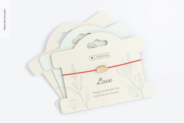 Mockup di carte braccialetto