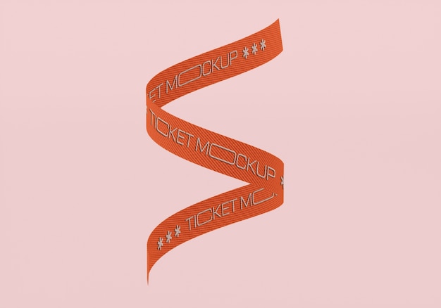 bracelet ticket mockup design