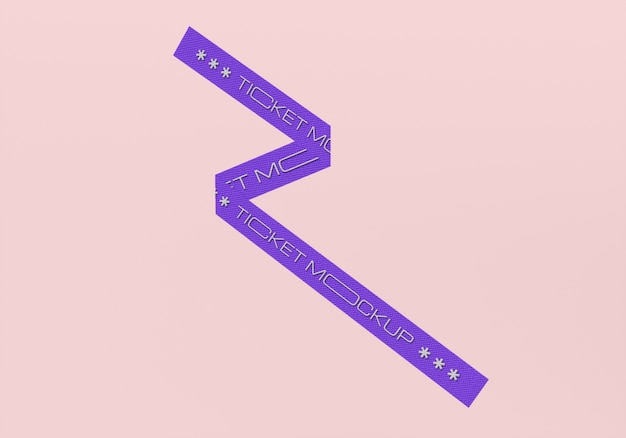 bracelet ticket mockup design
