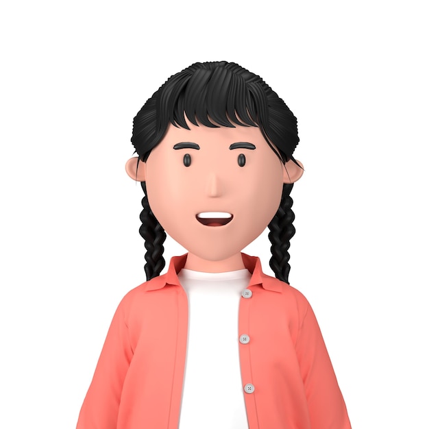 PSD braid kobieta dziewczyna kobiety 3d avatar