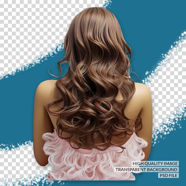 PSD stile di intrecciatura dei capelli 3d png clipart sfondo trasparente isolato