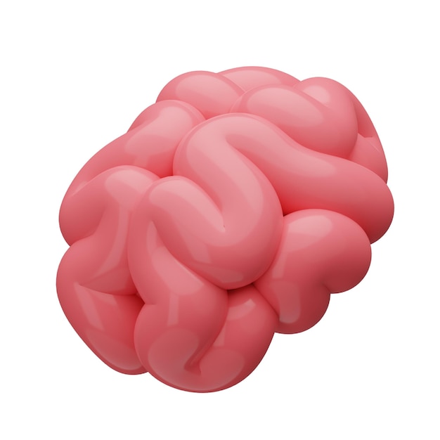 PSD brain 3d icon for artificial intelligence