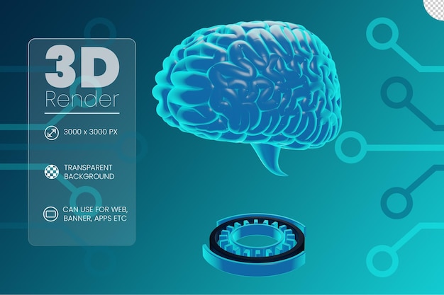 PSD cervello e hud sul concetto di intelligenza artificiale