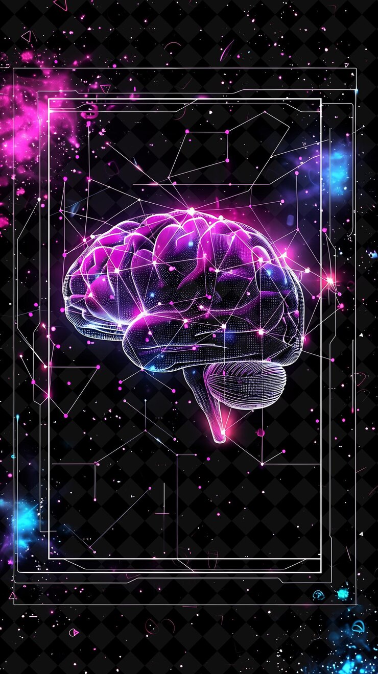 PSD a brain with the brain drawn on it