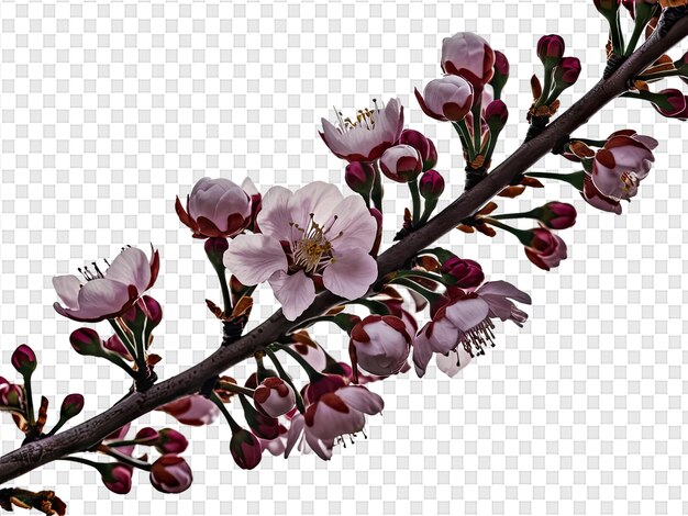 PSD a branch with a flower on it that says quot spring quot