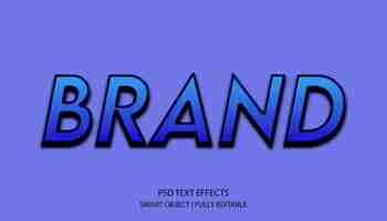 PSD brand 3d style editable text effect psd