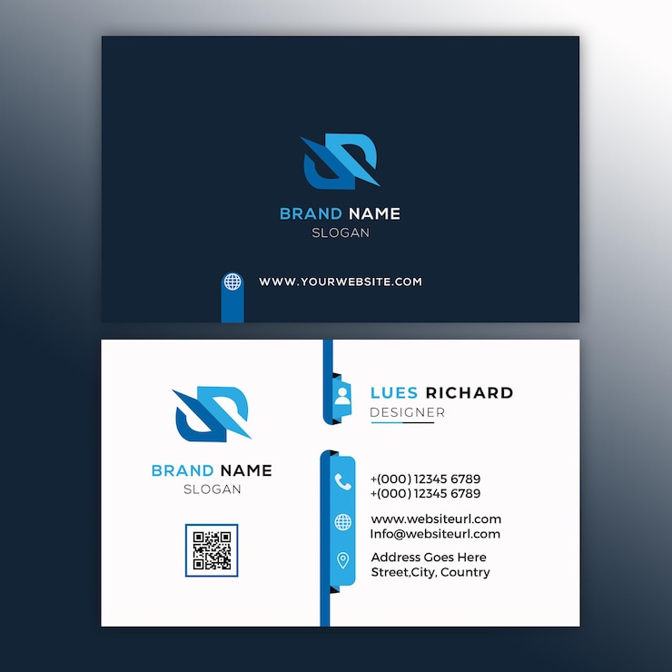 PSD brand business card design