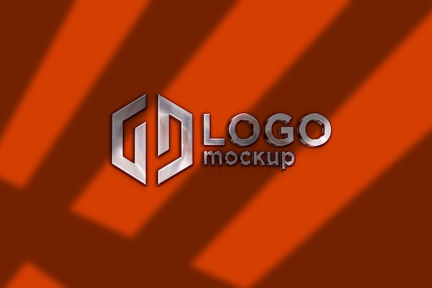 Brand emblem logo mockup 3d sign mockup template