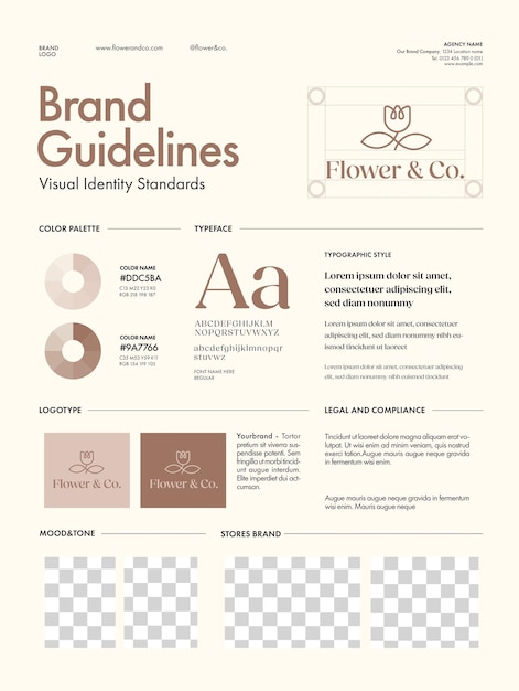 Brand guidelines poster template