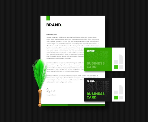 PSD brand identity stationery mockup template