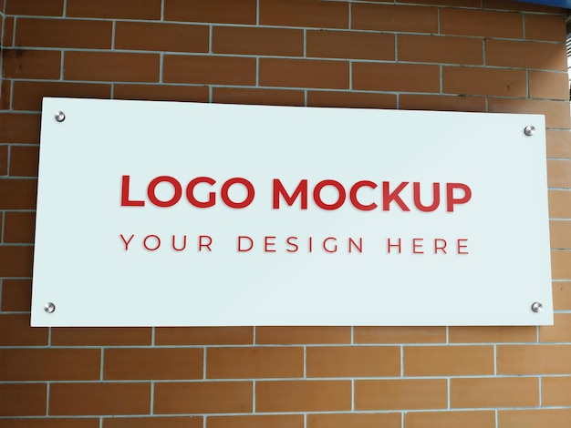 PSD brand logo realistic mockup