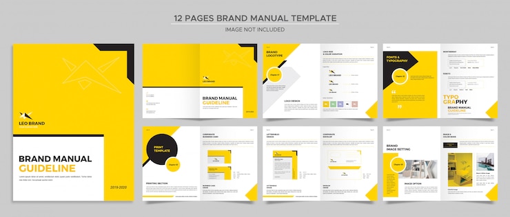 Brand Manual or catalog Template 12 Pages