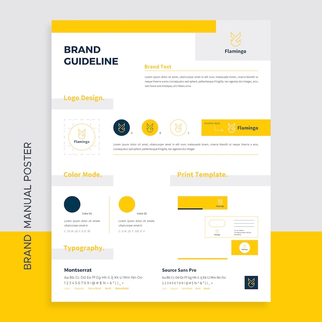 PSD brand manual poster template