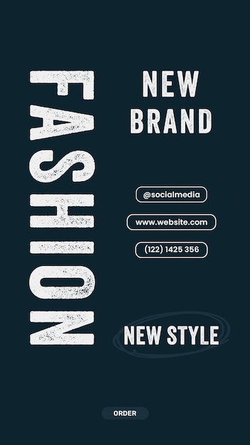 PSD brand new fashion style instagram verhalen sjabloon psd ontwerp