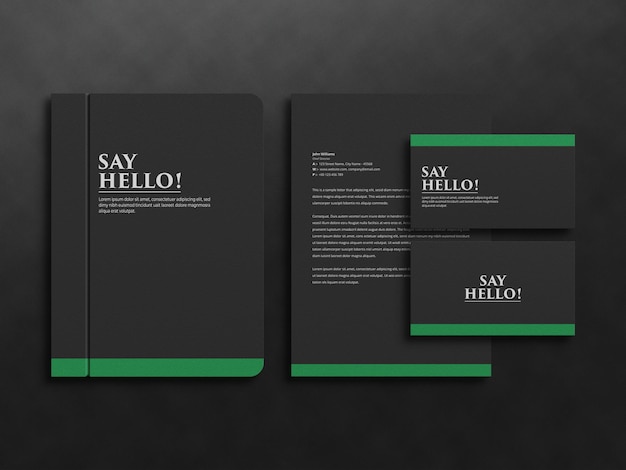 Brand stationery mockup design