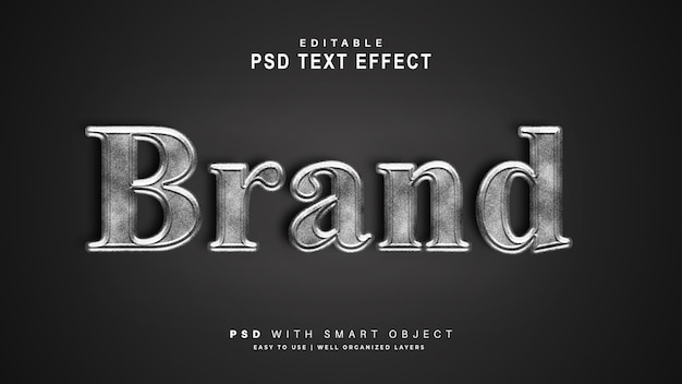 Brand text effect. editable text smart object