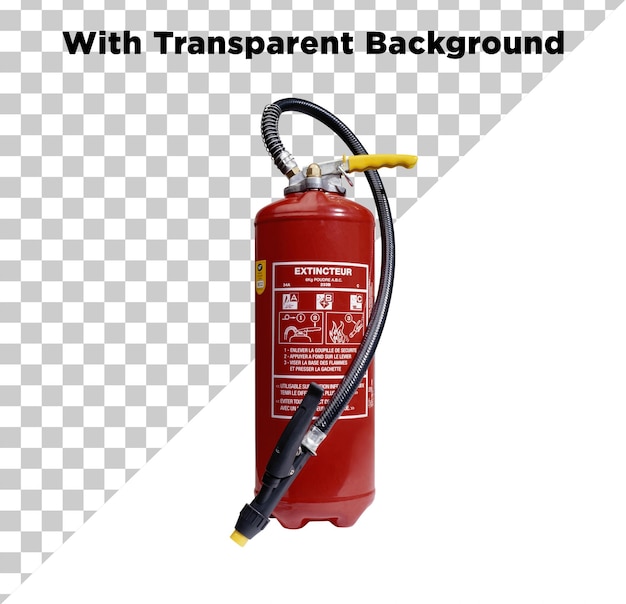 Brandblusser of uitrusting Rode kleur Enkele PNG PSD geïsoleerd op doorzichtige achtergrond