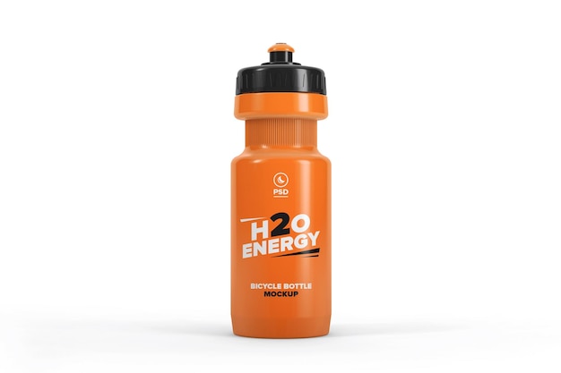 Branded plastic bicycle bottle mockup