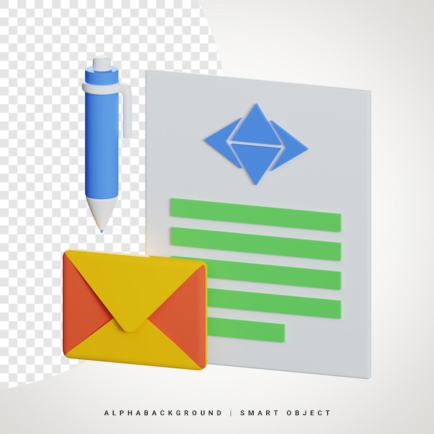 PSD branding 3d ikona ilustracja