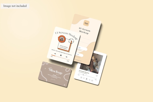 Branding app ui mockup kit for showcasing your design to clients