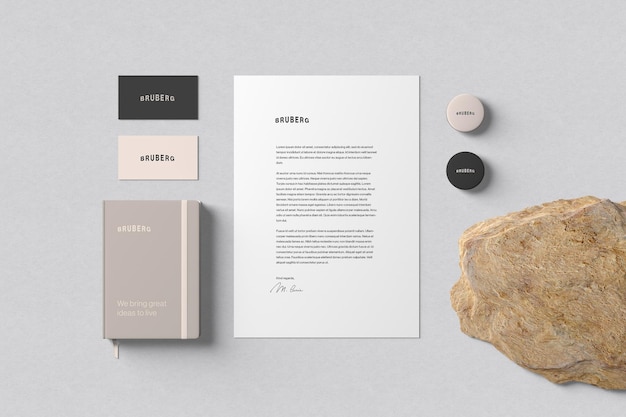 Branding briefpapier mockup