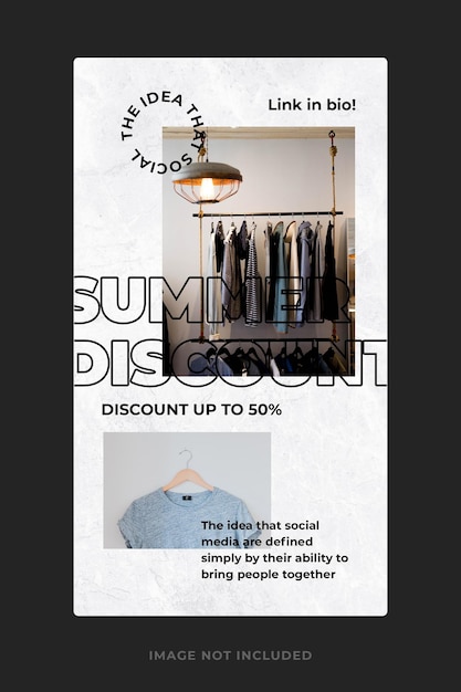ブランディング衣料品店Instagramストーリー テンプレート PSD