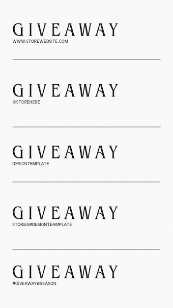 PSD branding giveaway instagram stories design psd template