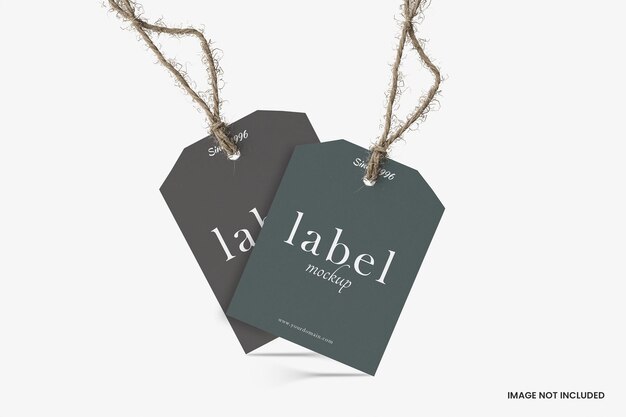 Branding label tag mockup