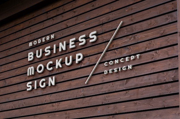 Branding logo mockup op gebouw