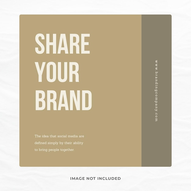 branding minimalist instagram post template psd design