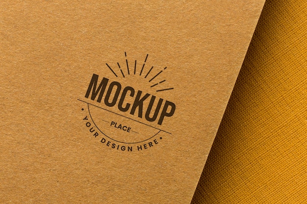 PSD branding mock-up on card composition