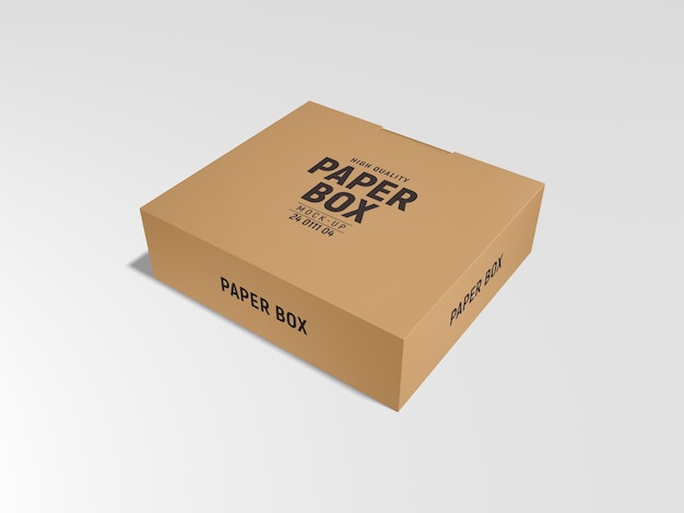 Branding Mockup voor kraftpapier-pakketbezorgers