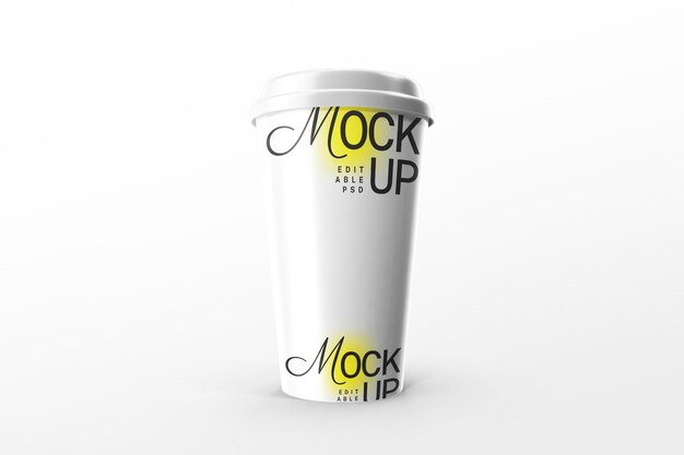 branding paper cup mockup template psd design