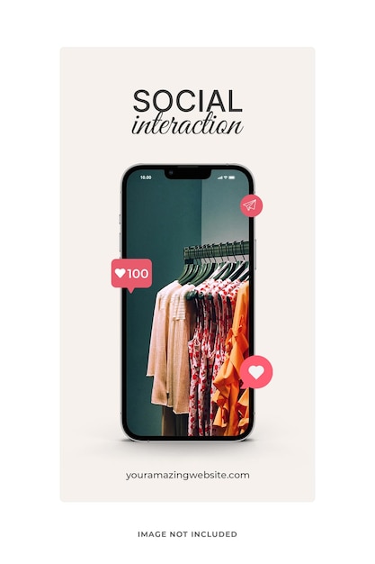 PSD modello di storie di instagram sui social media per la promozione del prodotto di branding