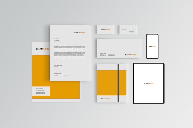 PSD branding stationary mock-up