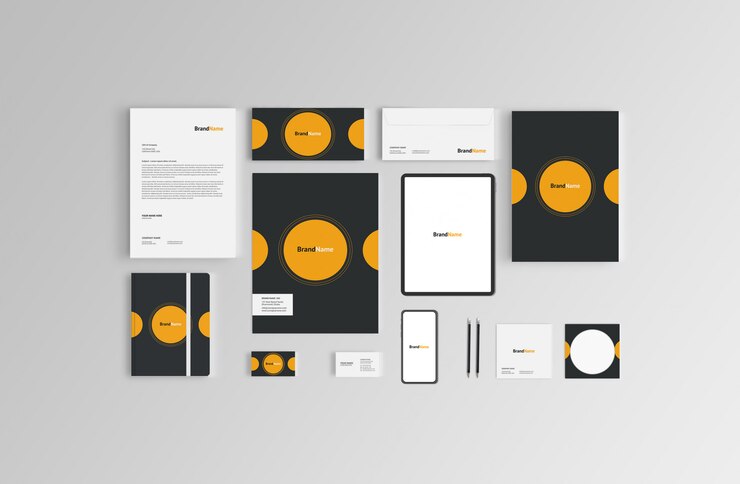 PSD branding stationary mock-up
