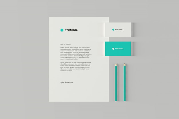 Branding stationery  mockup