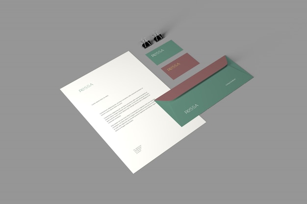 PSD branding stationery mockup