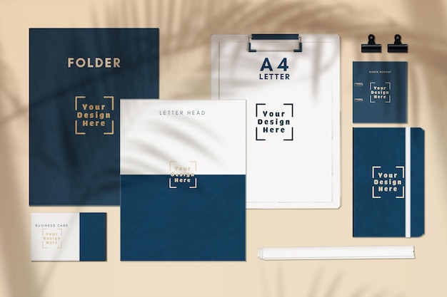 PSD branding stationery mockup