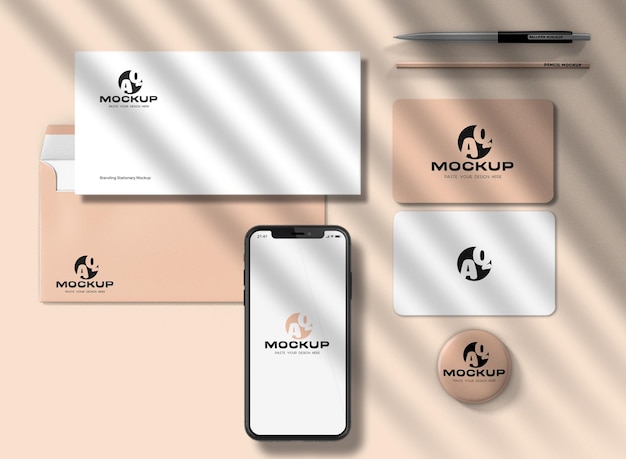 Mockup di cancelleria di branding