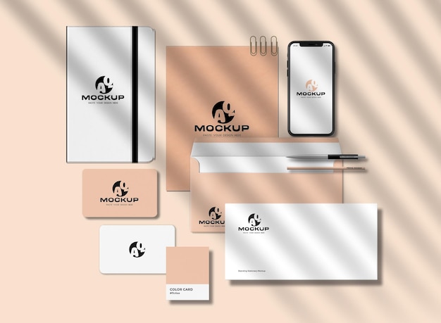 Mockup di cancelleria di branding